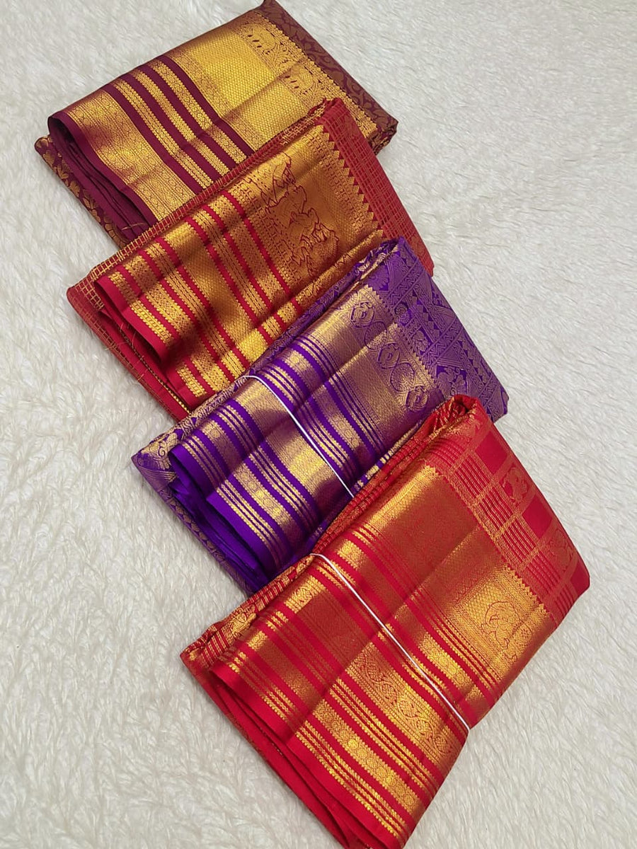 Pure Kanchipuram Trendy Pattern Silk Saree 1