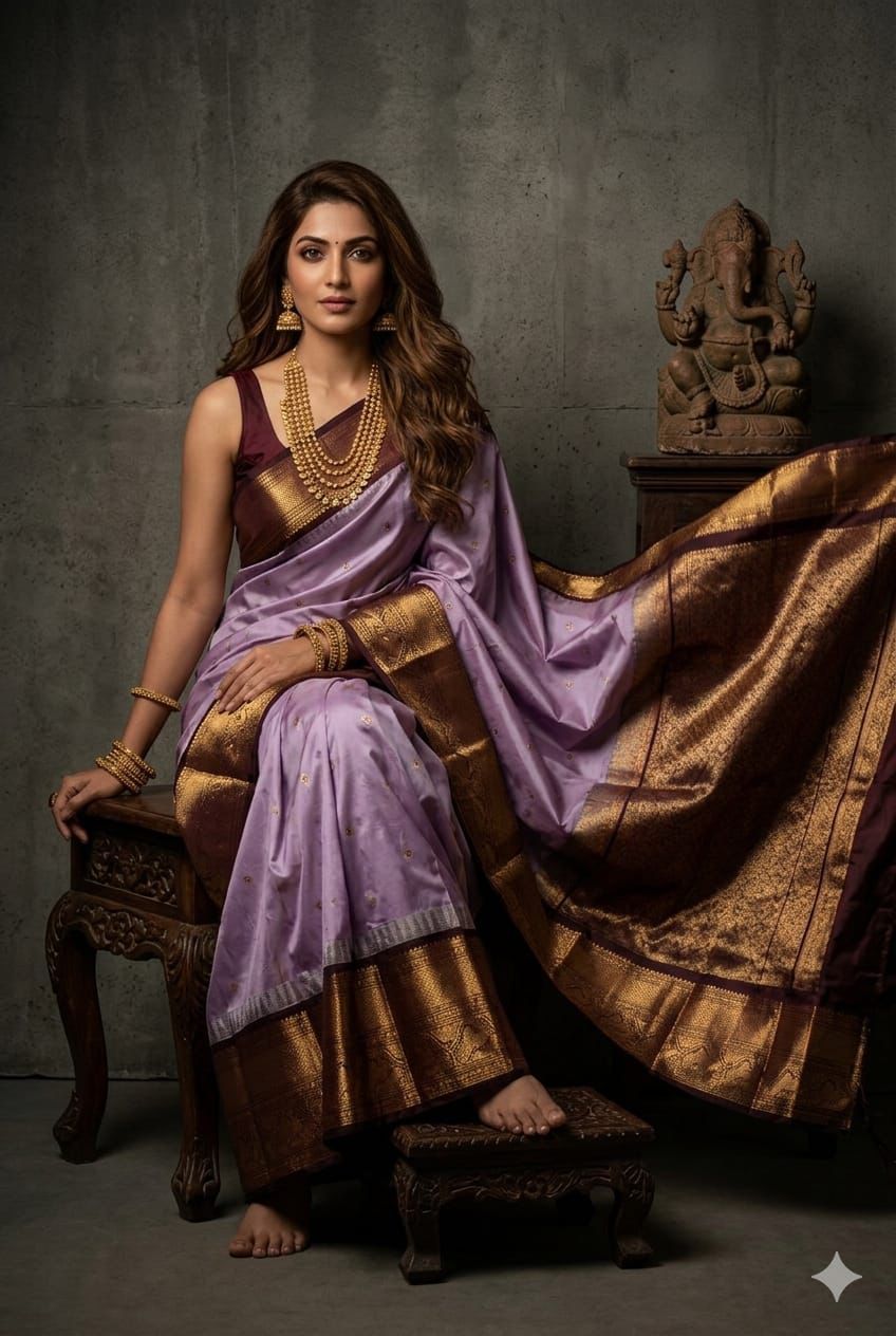 gadwal semi silk sarees with contrast pallu and blouse
