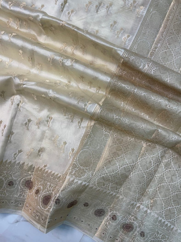viscos Mina border buti weaving Saree