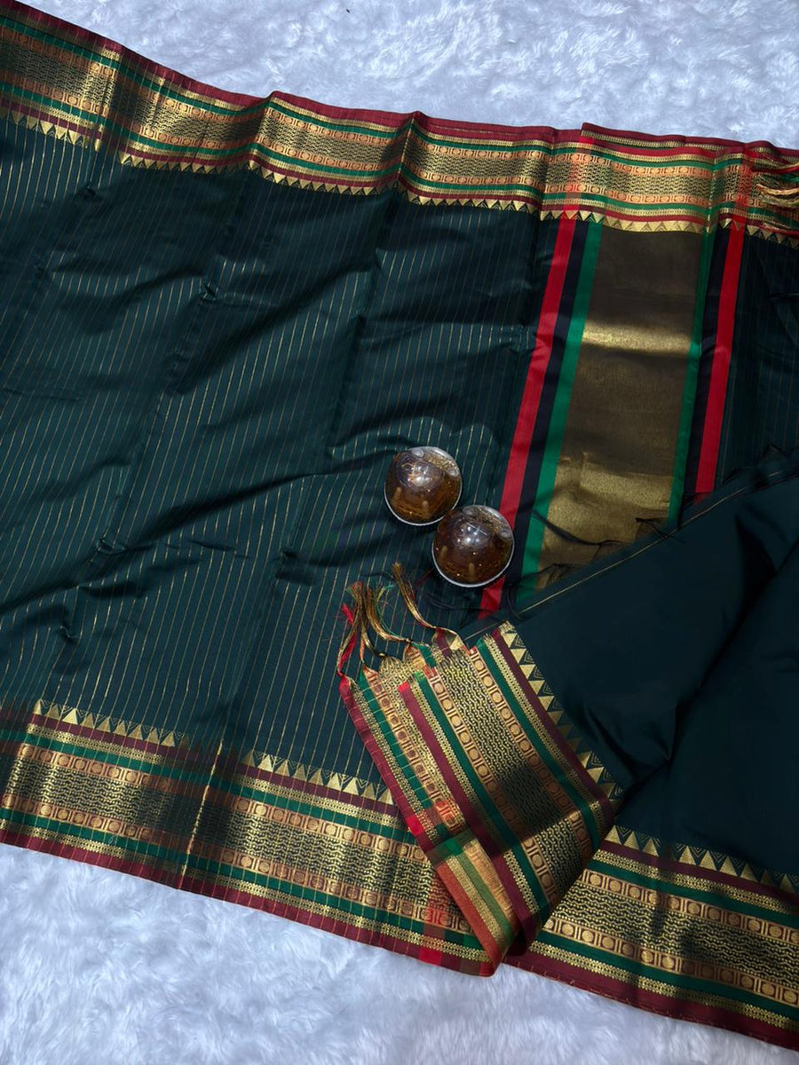stripes pattern semi soft silk