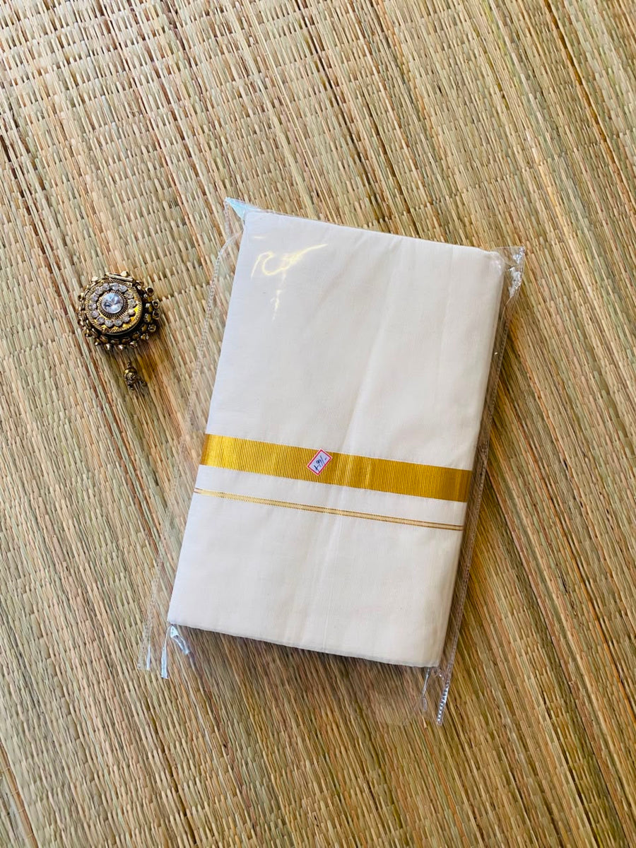 thin border kerala saree
