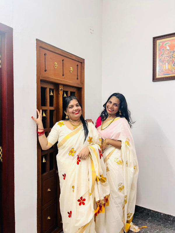 Kerala sarees , onam collections