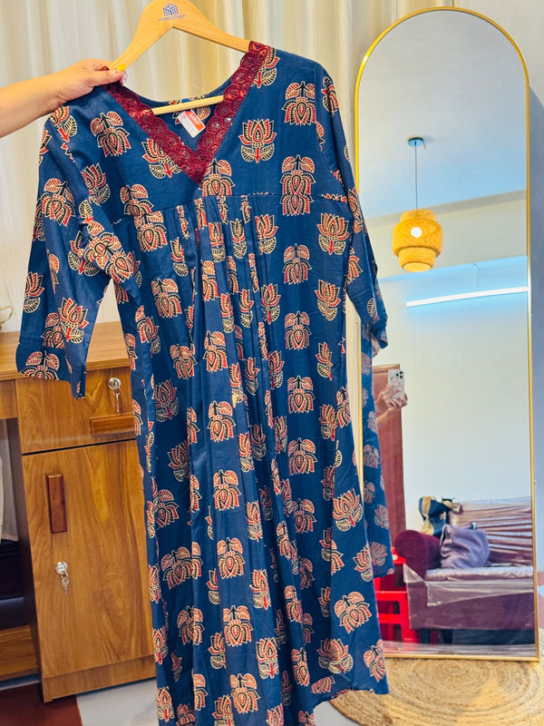 Ajrakh cotton top