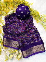 Marsh Melon light weight saree — Purple