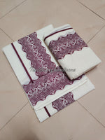 Kerala Set Mundu with Kalamkari Border