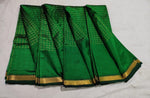 Mangalgiri Handloom Pattu Saree — Emerald Green