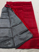 Mangalgiri Handloom Silk Cotton Saree — Olive Green