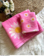 Linen cotton DIGITAL PRINT saree
