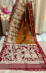 Mangalgiri cotton silk saree - mastard yellow