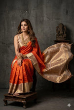 gadwal semi silk sarees with contrast pallu and blouse