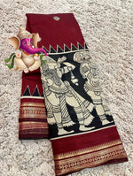 Trending Mashru silk pretty kalamkari designs
