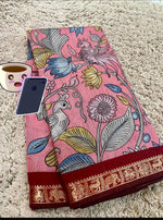 Mangalagiri cotton silk pretty kalamkari designs