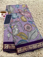 Mangalagiri cotton silk pretty kalamkari designs