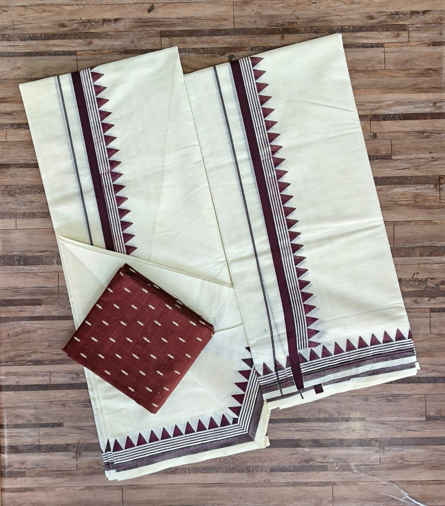 Temple border Kerala Set Mundu — Premium