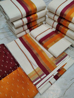 Multi color border Kerala set mundu Premium