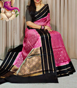 Semi silk - green mango  saree