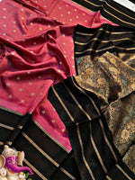 Semi silk - green mango  saree