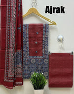 Unstiched cotton salwar material-3 pc set
