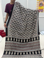 Beautiful Ajarakh print with Real mirror work