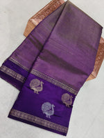 semi benarasi tissue silk saree