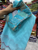 Scallop full work designer saree with work blouse