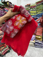 Scallop full work designer saree with work blouse