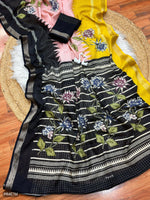 Thanjore paint inspired model semi silk weaing saree