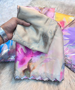 Beautiful Soft Silk fancy saree With Cut Work & stone work