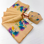 Tamara and floral designs from onam collections. With simple maggam work and embroidery.