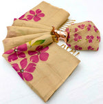 Tamara and floral designs from onam collections. With simple maggam work and embroidery.