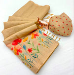 Tamara and floral designs from onam collections. With simple maggam work and embroidery.