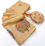 Tamara and floral designs from onam collections. With simple maggam work and embroidery.