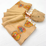 Tamara and floral designs from onam collections. With simple maggam work and embroidery.