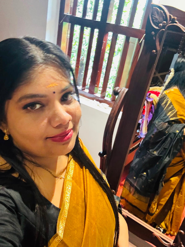Elegant and classy , cotton saree with small border