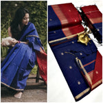 Elegant and classy , cotton saree with small border