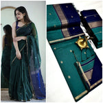 Elegant and classy , cotton saree with small border
