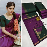 Elegant and classy , cotton saree with small border