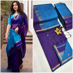 Elegant and classy , cotton saree with small border