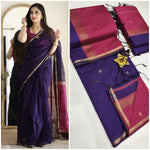 Elegant and classy , cotton saree with small border
