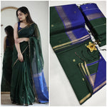 Elegant and classy , cotton saree with small border