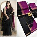 Elegant and classy , cotton saree with small border