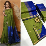 Elegant and classy , cotton saree with small border
