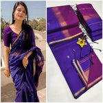 Elegant and classy , cotton saree with small border