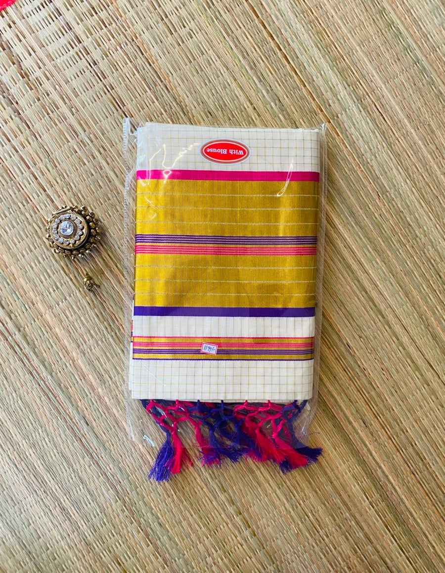 mul  color print kerala saree