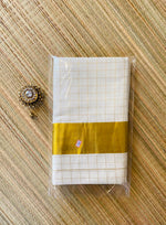 golden check kasvu saree