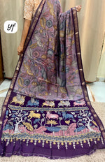 Mangalagiri cotton silk pretty kalamkari designs