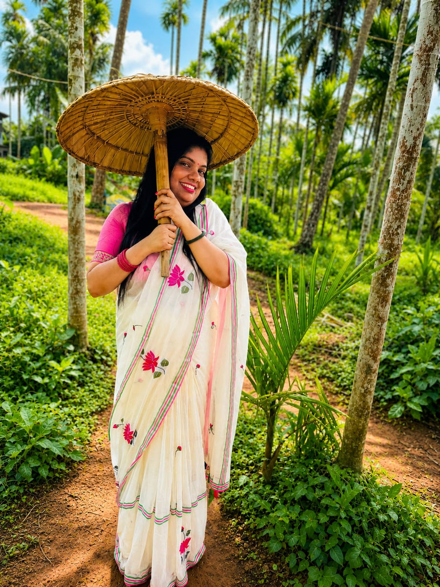 Lotus print Mul cotton